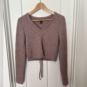 NWT: Wild Fable: Dusty Pink Cropped Top: Size Large